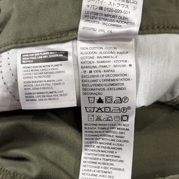 LEVI’S ‘94 BAGGY CARGOS Olive Pants,Size 32. - Picture 17 of 17